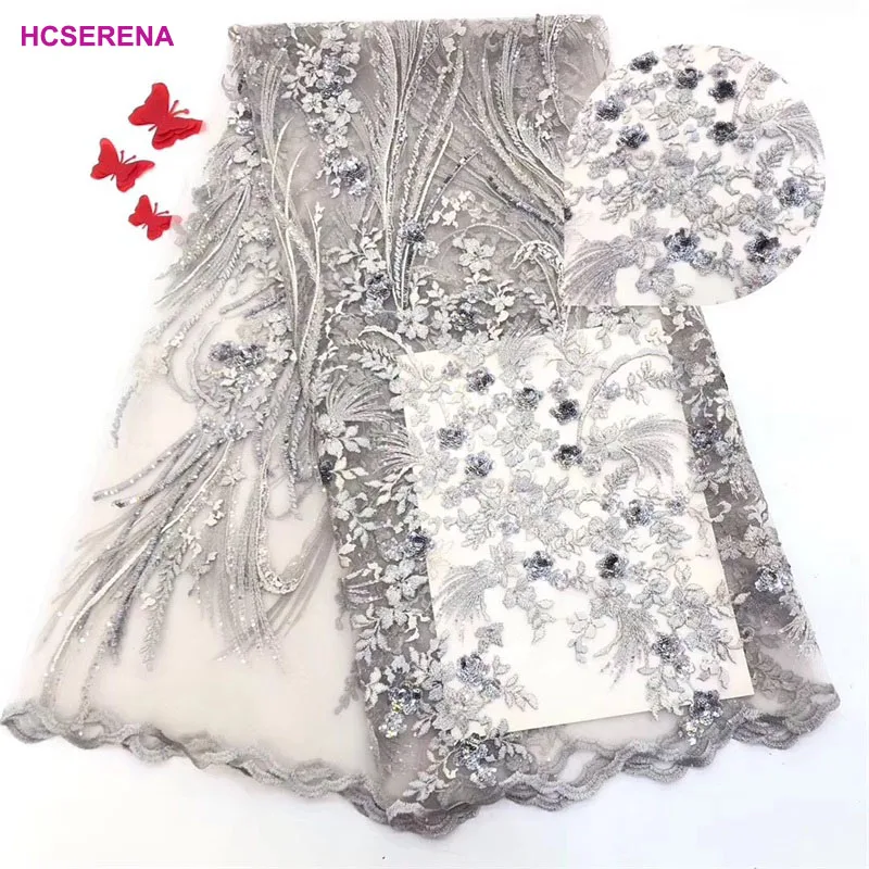 Африканская кружевная ткань для свадьбы 2019 расшитая блестками высокого качества
