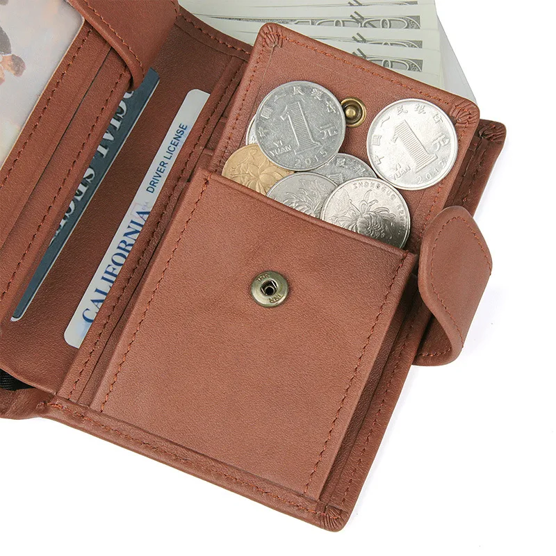 Мужской кошелек из 100% натуральной кожи для монет маленький мини-кошелек карт