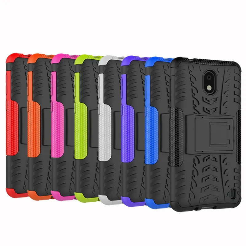 2 в 1 двухслойный Прочный противоударный чехол-подставка для защиты телефона Nokia 3