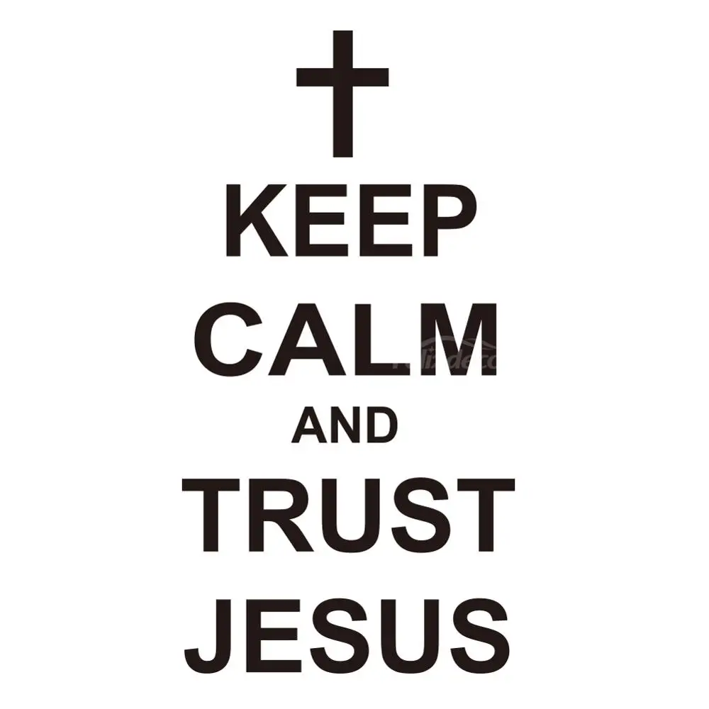 Fusion Keep Calm And Trust наклейка на автомобиль с Иисусом крест христианство виниловая