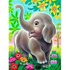 5D алмазная живопись сделай сам, Мультяшные животные, слон, Набор для вышивки крестиком, полная вышивка, мозаика, искусство, картина стразы, Декор