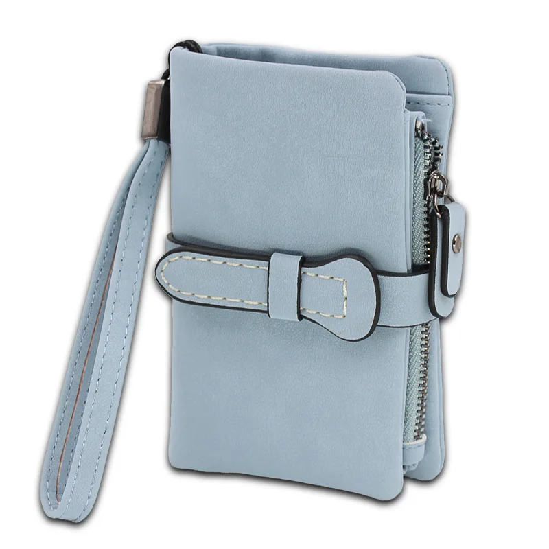 Leather Women Wallet Hasp Small and Slim Coin Pocket Purse Women Wallets Cards Holders Luxury Brand Wallets Designer Purse