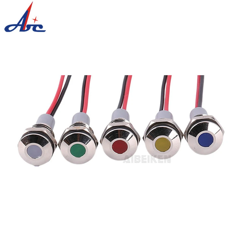 

10mm Waterproof Metal LED Pilot Lamp Motorcycle AC 220 Volt LED Indicator Lights
