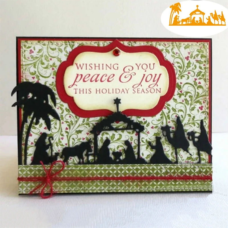 Paper Cards Making Decorative Crafts Die Cuts Nativity Metal Cutting Dies Stencil for DIY Scrapbooking Photo Album Embossing | Дом и сад