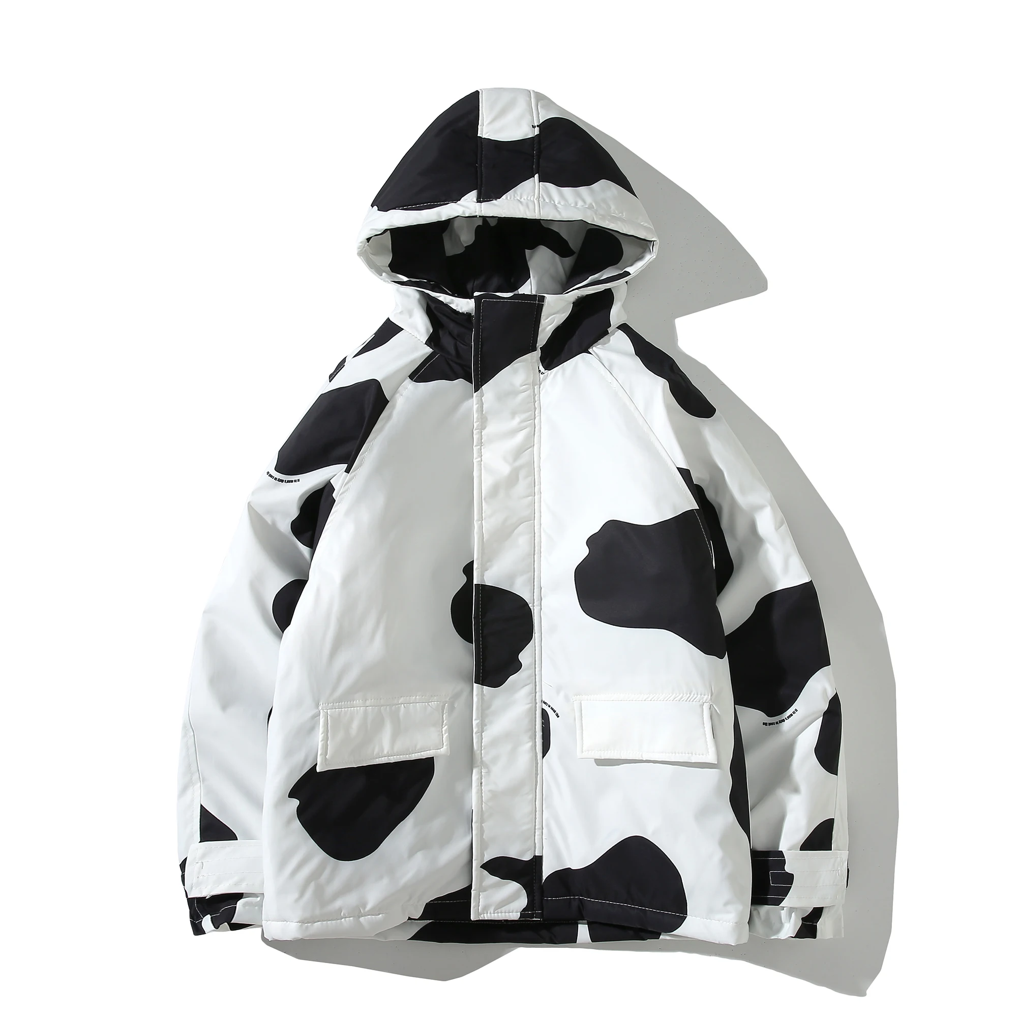 

Куртка мужская с большими карманами, хлопковая теплая Повседневная Верхняя одежда с цветным блочным принтом, с капюшоном, зима 2021