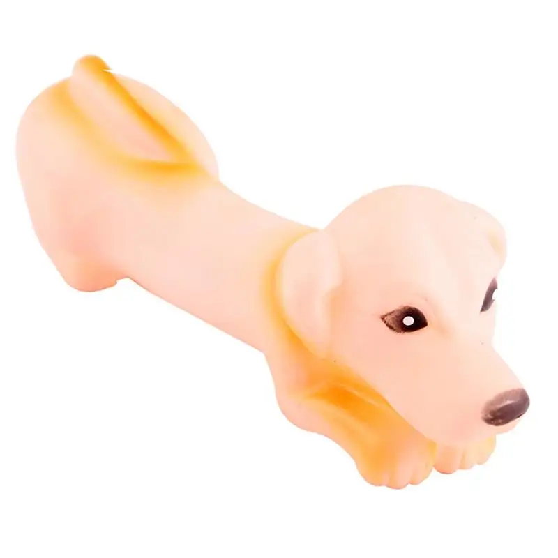 

Dorakitten 1pc Bite Resistant Pet Chew Toy Interactive Dog Shape Pet Squeaky Toy Dog Biting Toys Pet Supplies Pet Accessories