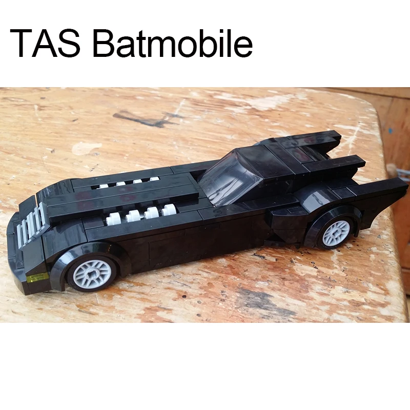 Конструктор TAS Batmobile MOC 186 блоков совместим с коллекционерами моделей автомобилей