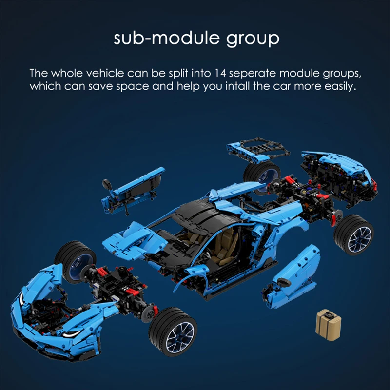 

CaDA RC High-tech 3842Pcs Building Blocks Car C61041 Mad Cow Super Remote control Car Model Bricks Toys for Boys Christmas Gift