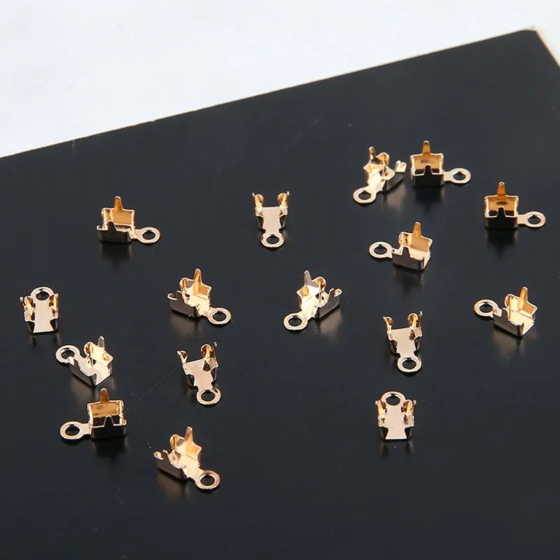 100 шт глянцевая 4*7 мм зажим кулон ожерелье Пряжка застежки соединители Diy