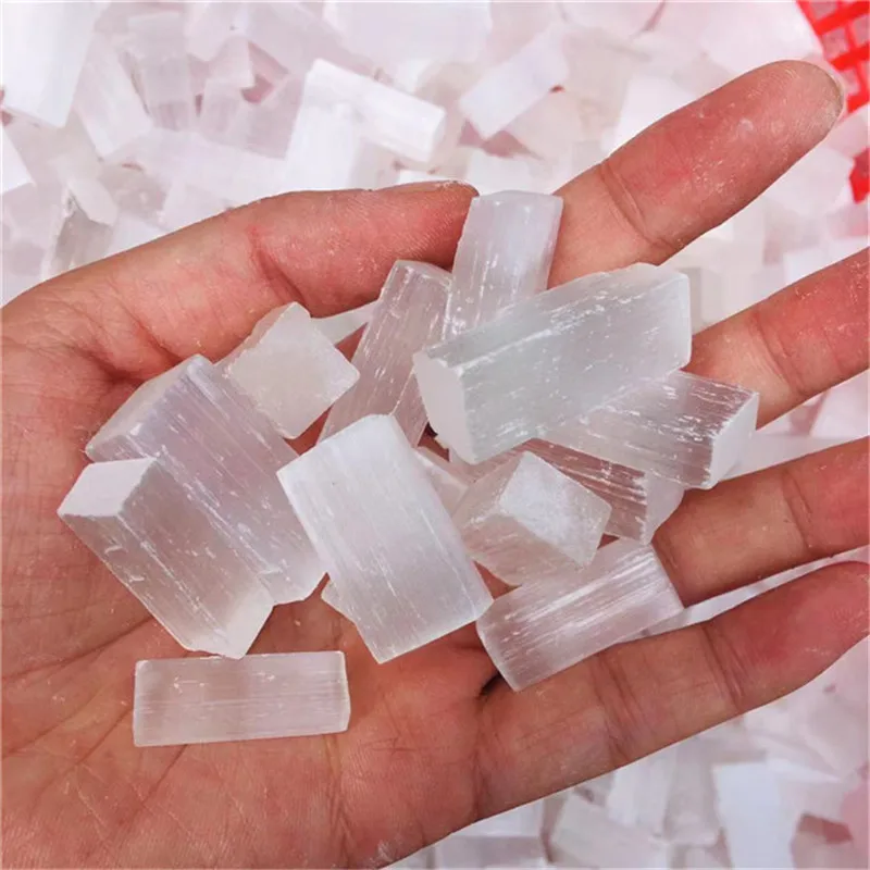 

Natural Selenite Rough Stone White Quartz Crystal Healing Stone Crystal Gem Home Decoration Gift