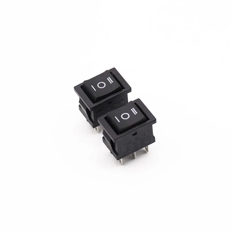 1 шт. KCD1 Мини Черный 3 Pin/6 pin ВКЛ/ВЫКЛ/вкл кулисный переключатель AC 6A/250V10A/125 В