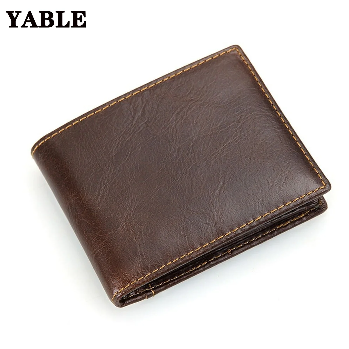 Wallet Top Layer Leather Short Wallet Vintage Dollar Wallet RFID Wallet