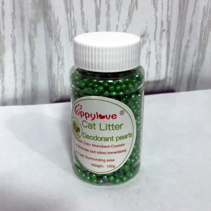 

100ML Cat Litter Housebreaking Cat Litter Companion Deodorant Beads Odor Activated Carbon Absorbs Pet Toilet Cleaning Supplies