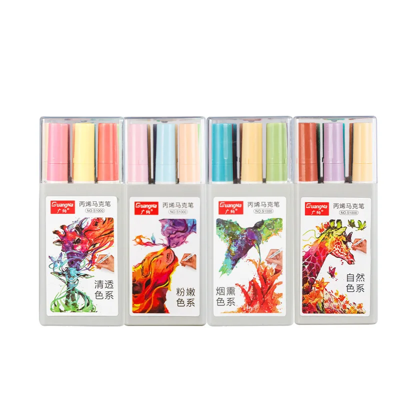 12 шт. Farben Pinsel маркер ручной окраски stilfte Kunst Aquarell Fineliner Zeichnung Malerei Schreibwaren für Färbung Manga |