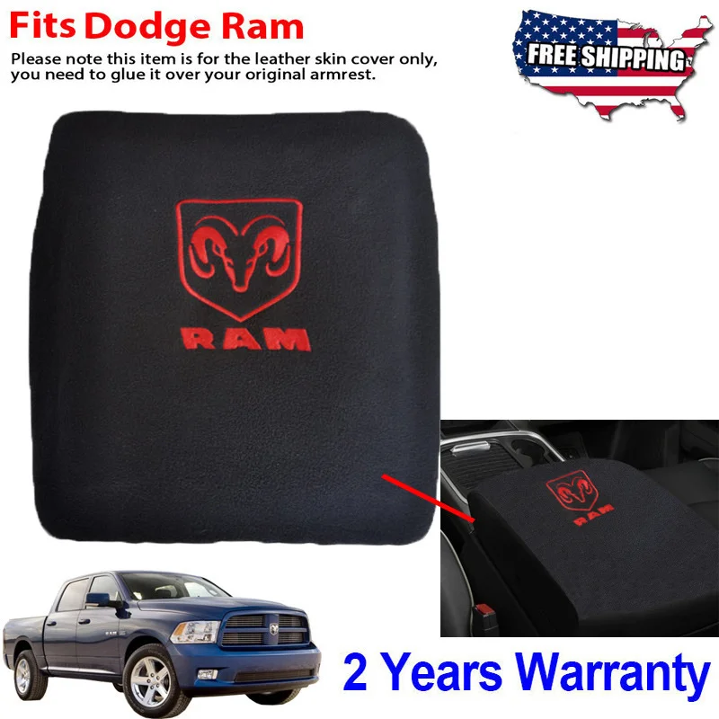 

Чехол для центрального подлокотника Dodge Ram, чехол для центрального подлокотника RAM, кожаный чехол для стандартного подлокотника с вышивкой