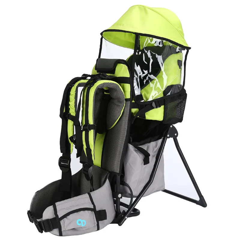 Foldable Baby Child Hiking Backpack Waterproof Toddler Travel Backrest Outdoor Climbing Chair Shoulder Carry Back Chair