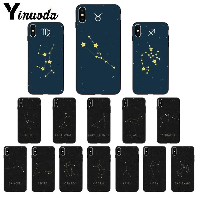 Чехол для телефона Yinuoda Apple iPhone 8 7 6 6S Plus X XS MAX 5 5S SE XR 12 созвездий знаки
