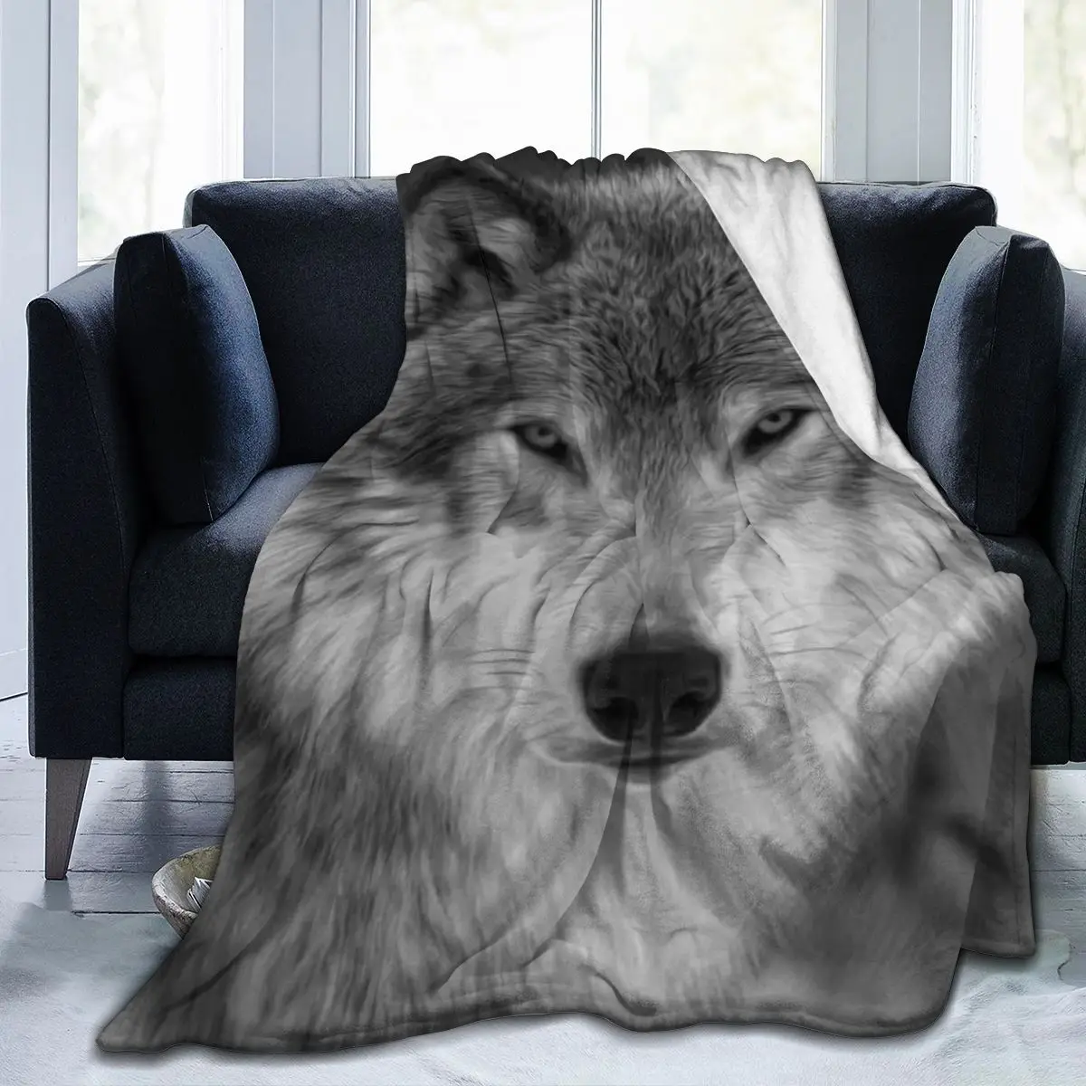 Одеяло с 3D рисунком из шерпы теплое супермягкое Фланелевое офисное покрывало для