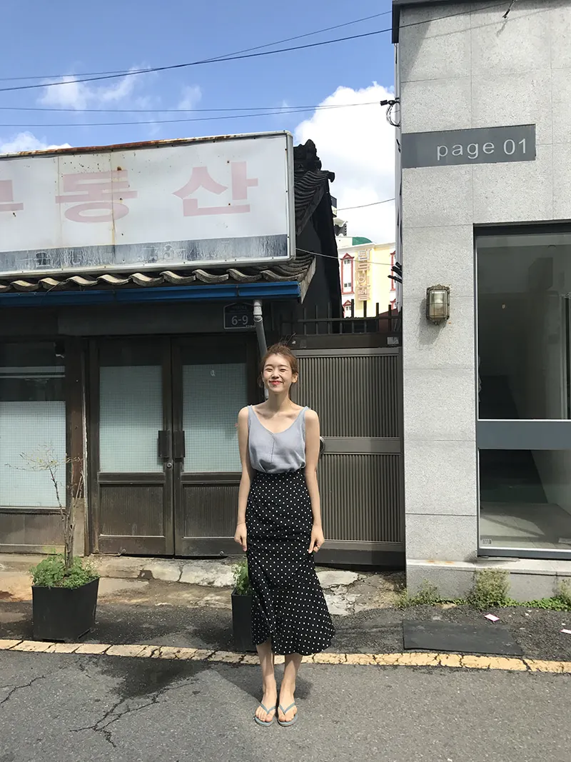 

Sannian Women Skirts 2020 New Summer Clothing Retro Polka Dot Fishtail Skirt Mid-length Bag Hip Skirt Women Clothes