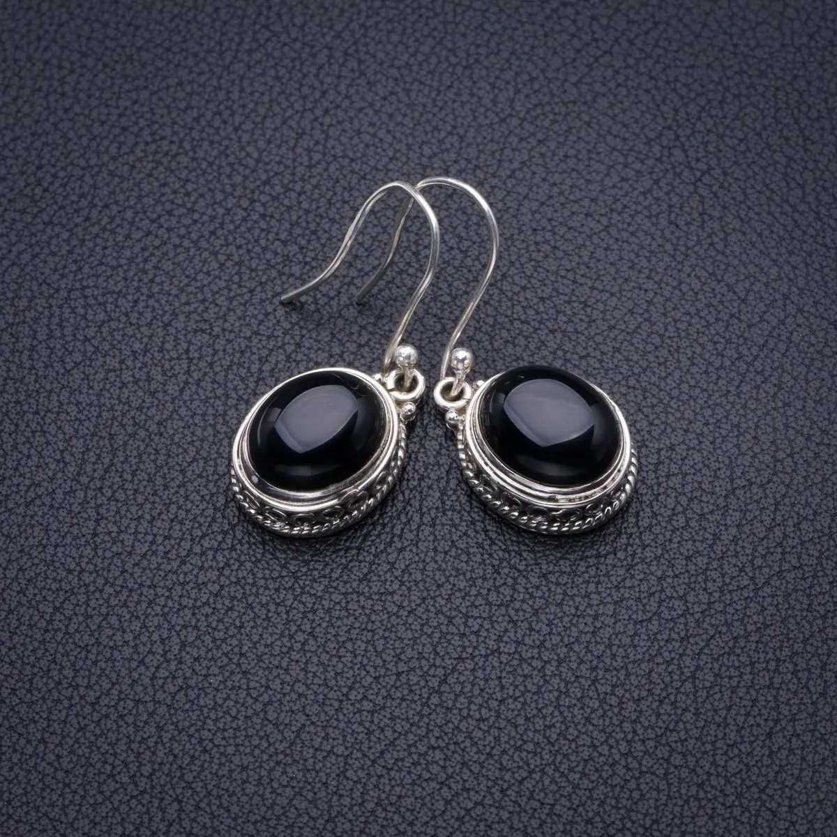 

Серьги StarGems из серебра 925 пробы 1,5 пробы ручной работы с натуральным черным ониксом D3982