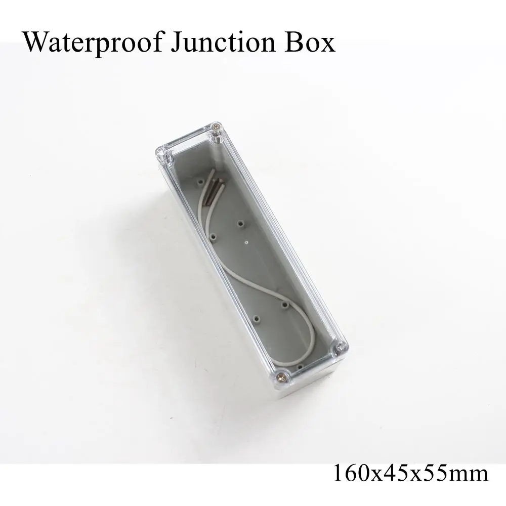 Прозрачный водонепроницаемый пластиковый распределительный ящик 160x45x55 мм чехол