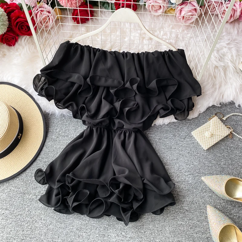 Шифоновая женская рубашка HISUMA с вырезом лодочкой и рукавами-бабочками оборками