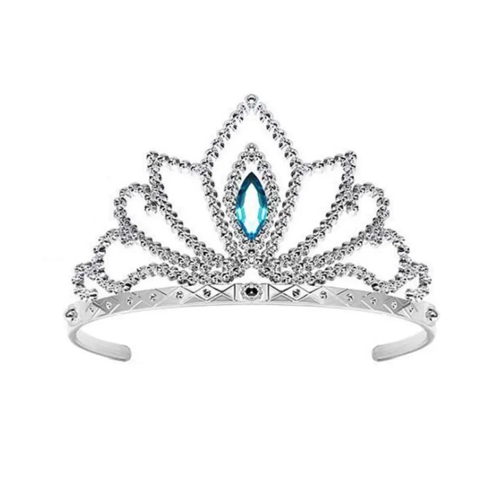 crown Платье принцессы Эльзы для маленьких девочек летняя одежда для девочек вечерние платья для снежной погоды детское платье для девочек Новогодняя одежда для малышей - Цвет: crown
