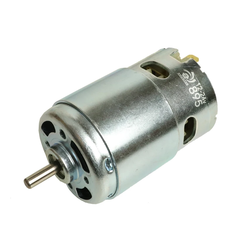 

DC 12V-24V 368W 12000rpm 895 Brush Motor Large Torque Ball Bearing Motor for Cutting, Drilling and Weeding or Scooter