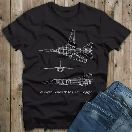 Футболка Air Force Mig 23 Flogger российский реактивный бой|Мужские футболки| |