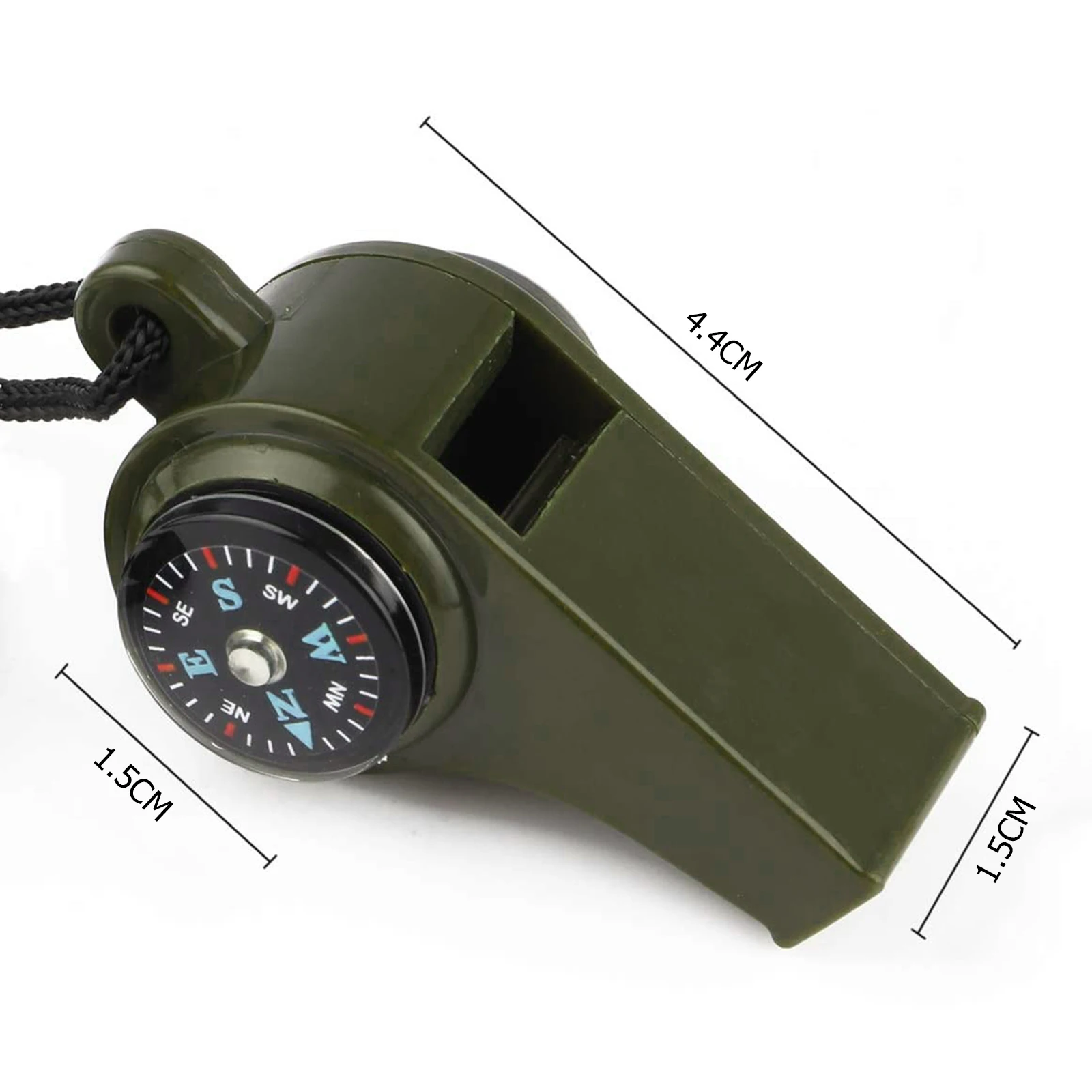

Multifunctional Portable Emergency Whistles, Survival Whistles with Lanyard,3-in-1 Shrill Loud with Compass