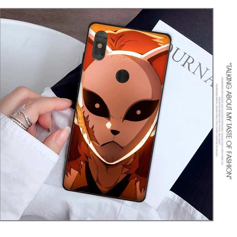 Аниме Demon Slayer Kimetsu no Yaiba черный чехол для телефона Xiaomi Mi 9 8 SE Note 3 Mix 2 2s Resmi 5 redmi note