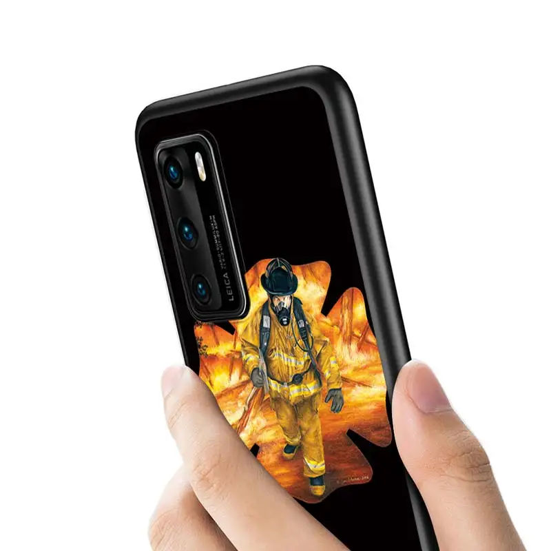 

Hot Firefighter Heroes Fireman Style for Huawei P40 P30 P20 Pro P10 P9 P8 Lite E Pro P Smart Z Plus 2020 2019 Phone Case
