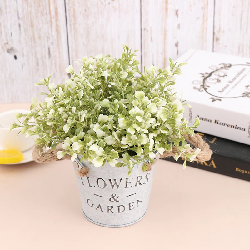 1 шт. металлические ведра для висячих цветов с украшением в виде милого цветка