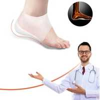 1 pair silicone foot chapped care tool moisturizing gel increase height heel socks insoles