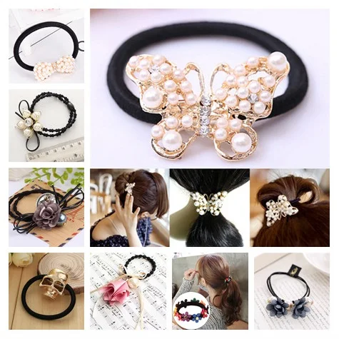 Модные цветочные резинки для женщин и девочек эластичные резиновые ленты