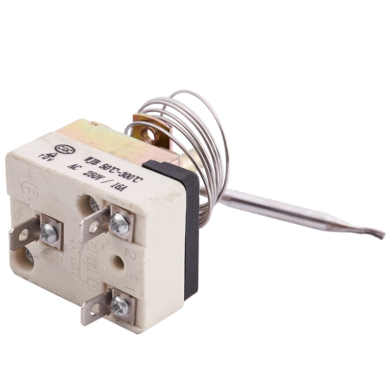 AC 16A 250V 50 до 300 градусов Цельсия 3 Pin NC капиллярный термостат для электрической печи