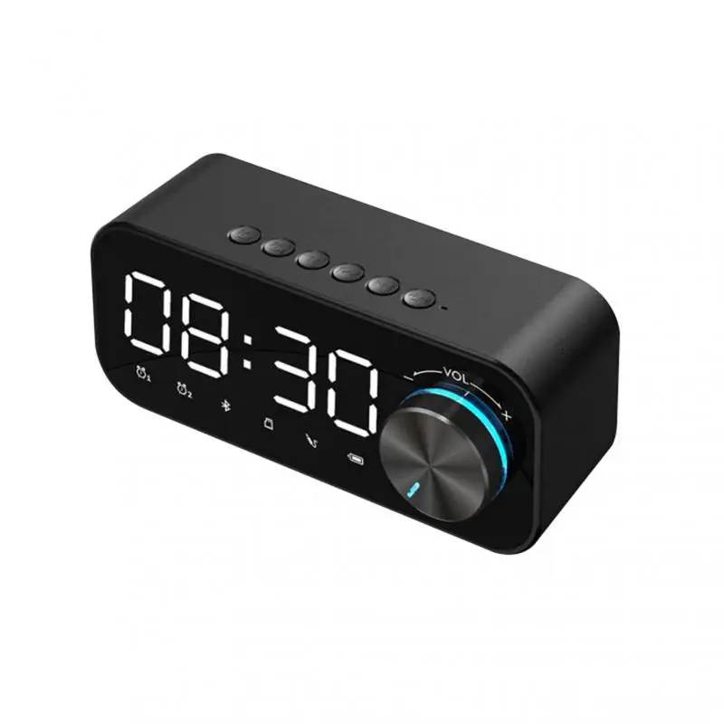 

New Mirror Alarm Clock Bluetooth Speaker LED Digital Display Radio Alarm Clock Radio Wireless Music Player Table Clock