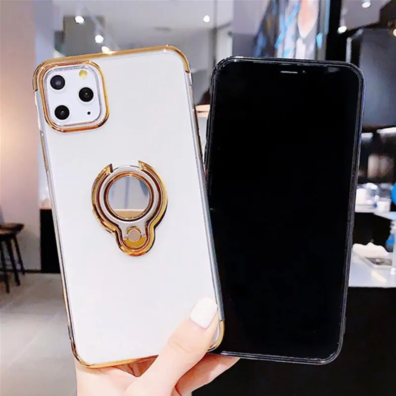 Чехол для iphone 11 Pro XS MAX XR iphone X 10 магнитный держатель прозрачный мягкий кремний чехол для iphone 6s 6 s 7 8 plus чехол для телефона