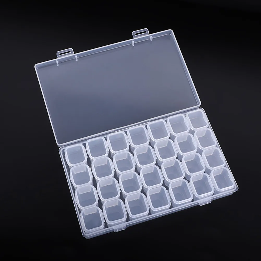 

28 DIY Diamond Painting Drill Box Jewelry Box Rhinestone Embroidery Crystal Bead Organizer Storage Case Container