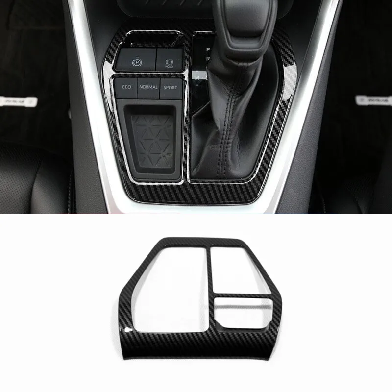 

ABS Carbon Fiber Car Console Gear Shift Panel Decoration Cover Trim Car styling Accessories For Toyota RAV4 RAV 4 2019 2020