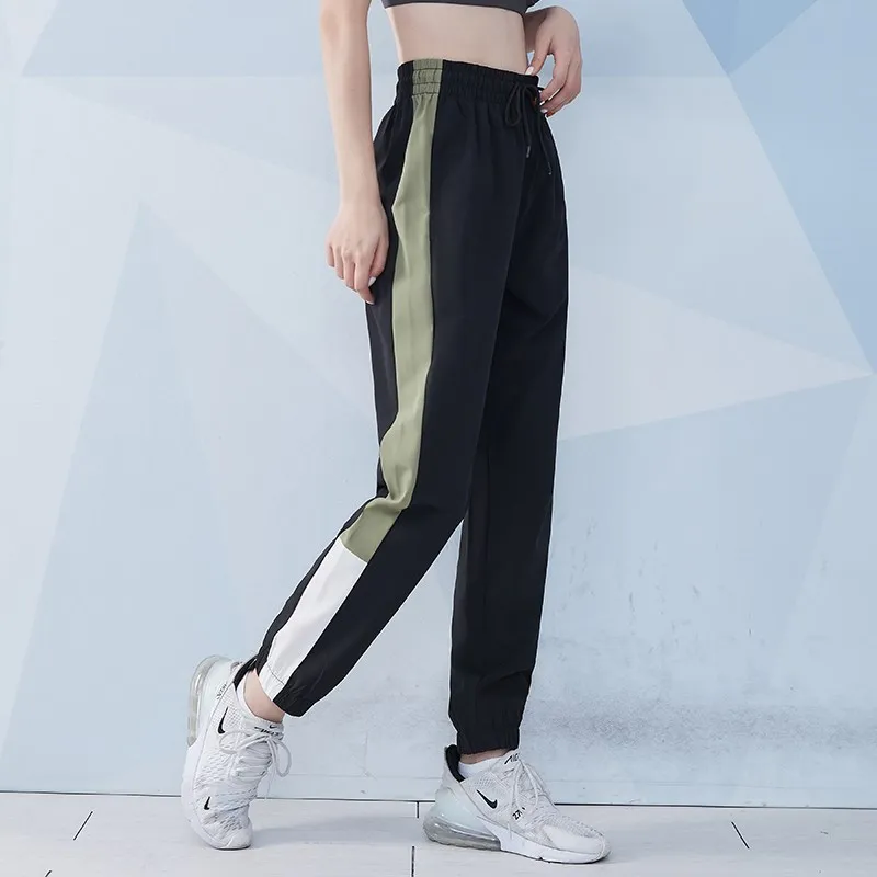 

Women Loose Sport Running Stripe Sweatpants Woman Straight Trousers Tracksuit Jogging Sportswear Fitness Training Pants