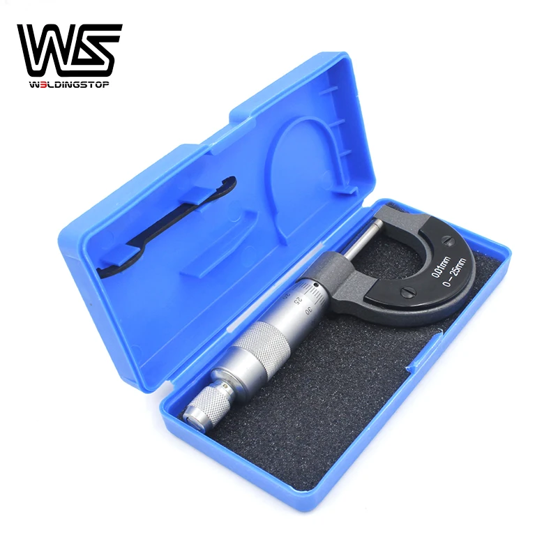 Микрометр 0-25 мм штангенциркуль экономичный твердый металлический каркас utside