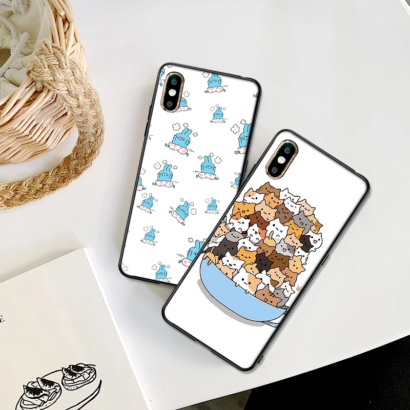 Симпатичные кошки и собаки с рисунком лапы чехол для iPhone 6 6S plus роскошный черный 5