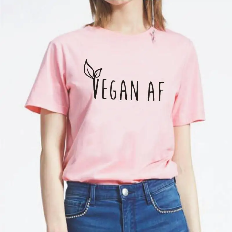 

Vegan Af Women T Shirt Summer Short Sleeve Harajuku Casual Tee Shirt Femme Hipster Plus Size T Shirt Women Tops Camisetas Mujer