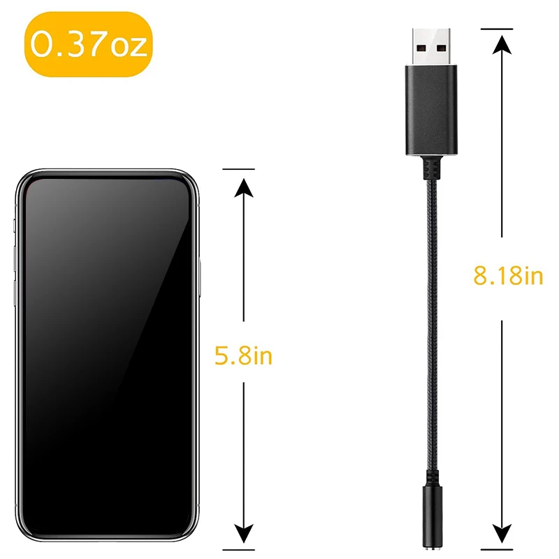 2 упаковки внешняя стерео звуковая карта USB для наушников адаптер o Jack с 3 5 мм Aux TRRS