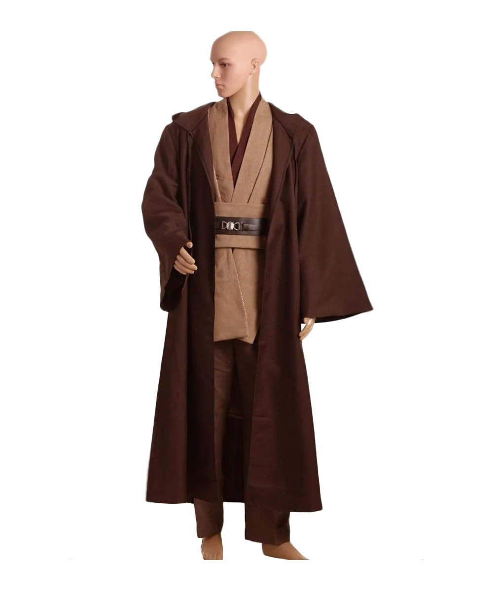 Звездные войны костюм Оби Ван Кеноби рыцаря джедая Взрослый мужской халат плащ