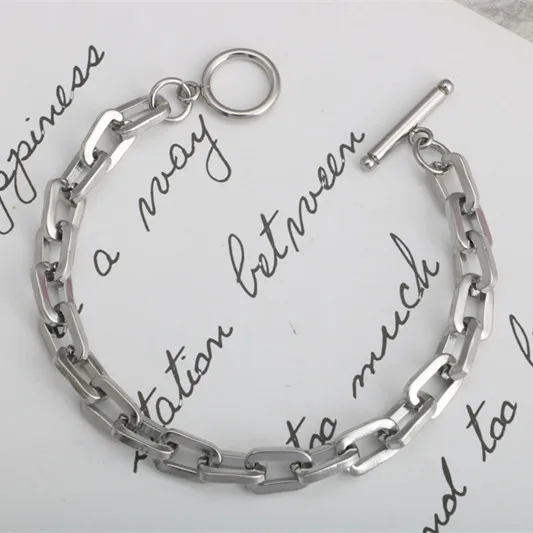 Модные длинные квадратные OT в панковском стиле хип хоп нержавеющей стали партии