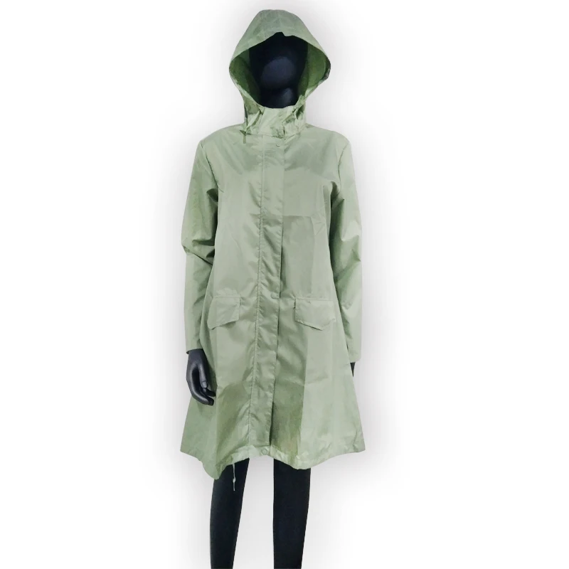 light green Модный женский плащ-дождевик, дышащие женские длинные дождевики, женский портативный водоотталкивающий дождевик для женщин, дождевик для взрослых - Цвет: light green