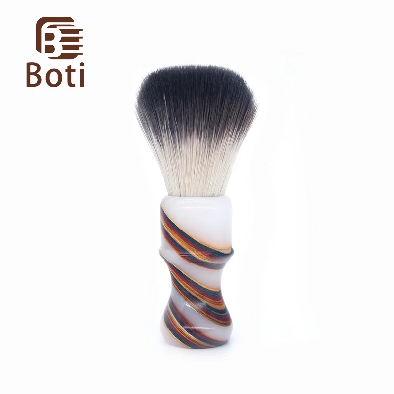 

Boti Brush-New Annual Ring Handle With Imitate Black Badger Synthetic Hair Knot Men's Shaving Brush Beard Tool Daily Necessities