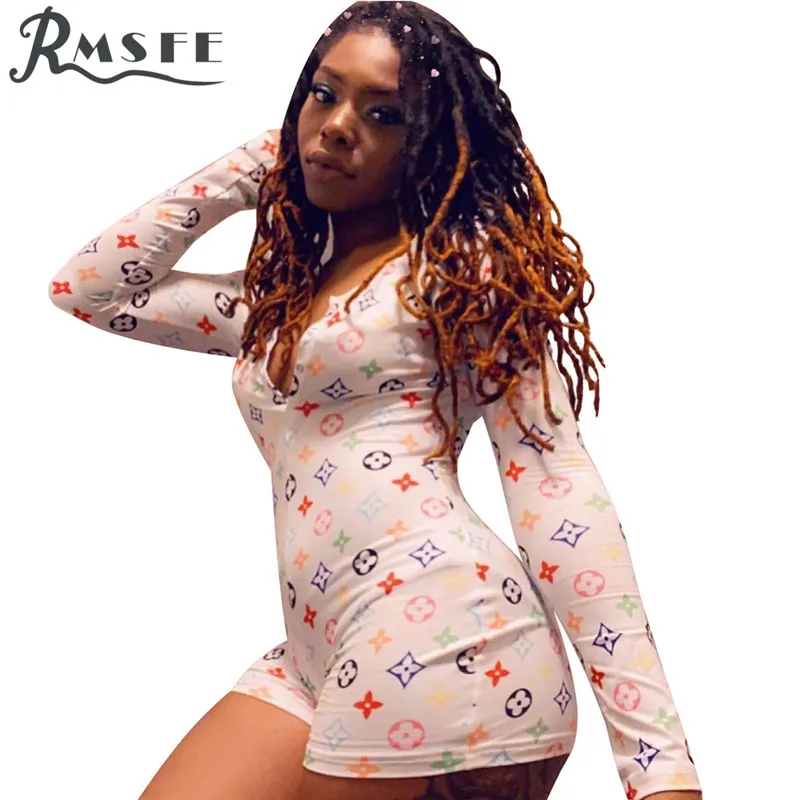 RMSFE 2020 Летний Пляжный комбинезон с принтом женский сексуальный модный длинный